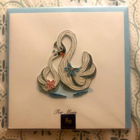 Swans quilling style Papyrus mother’s day card - Picture 1 of 3